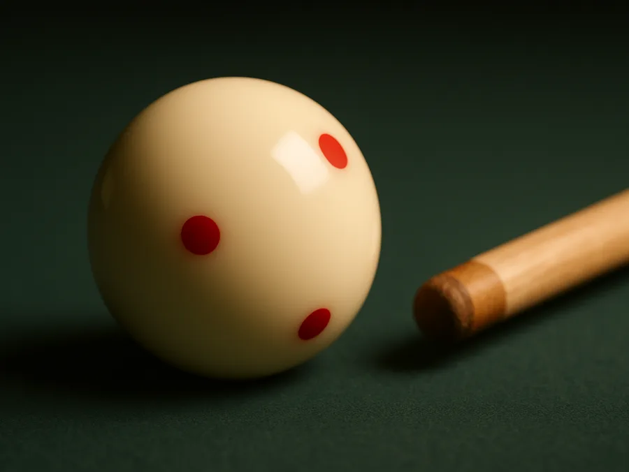 Target-marked training cue ball