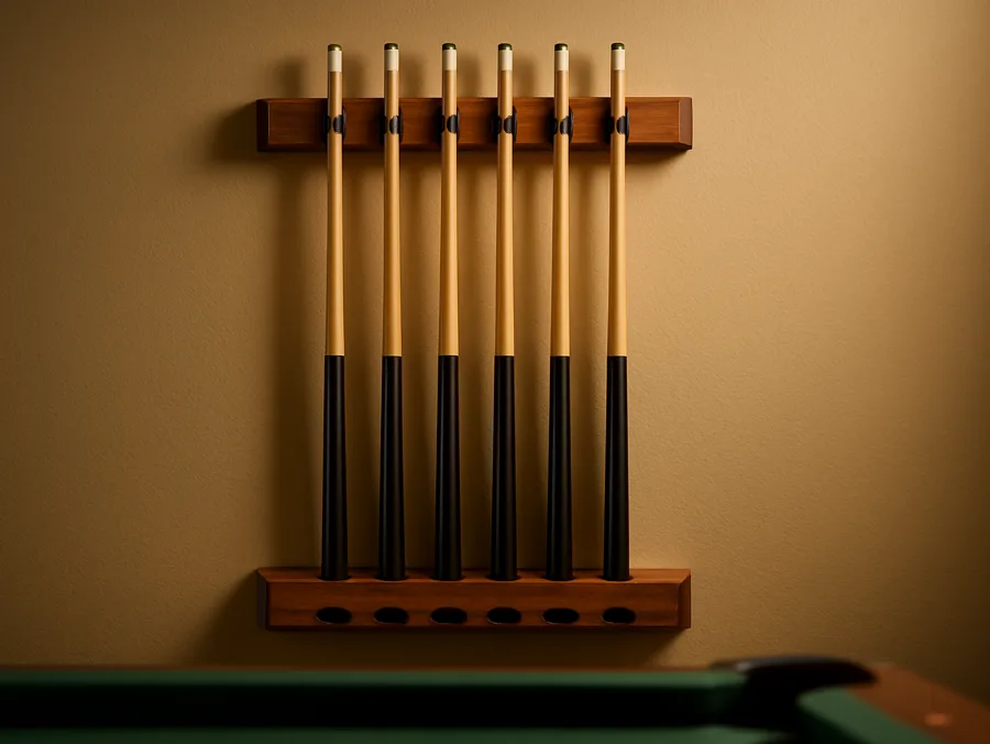 Wall-mounted cue rack